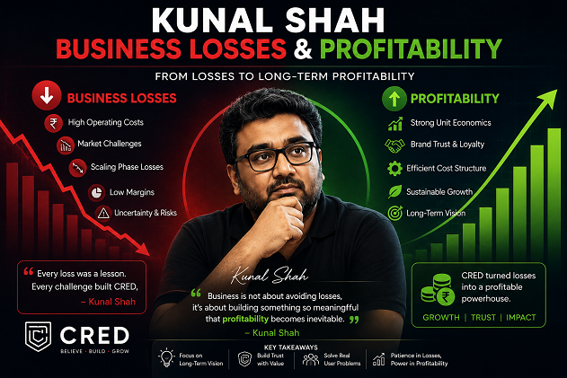 kunal shah business losses profitability